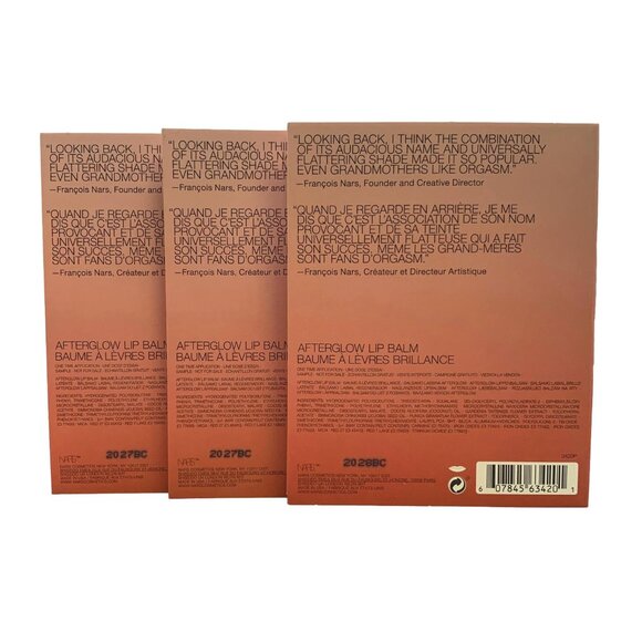 3X Nars Afterglow Lip Balm - Orgasm - Sample With Brush Applicator - Picture 2 of 3